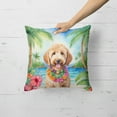 thumbnail image 2 of Goldendoodle Luau Throw Pillow 18 in x 18 in, 2 of 5