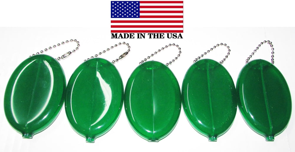 5 Rubber Squeeze Coin Purses - Vintage Oval Coin Holder Made in USA - comicsahoy.com
