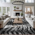 thumbnail image 3 of 5'x7' Area Rugs for Living Room Bedroom, Leopard Stripes Washable Rug Carpet Runner Indoor Outdoor, Vintage Black White Animals Texture Non Slip Floor Mats Area Rug for Kitchen, Nursery, 3 of 8