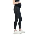 thumbnail image 4 of Time And Tru Women's Faux Leather Maternity Leggings, 4 of 7