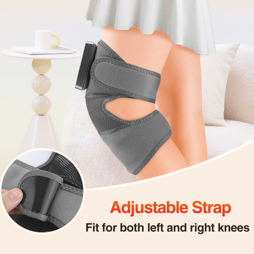 Massager for Knee Pain Relief, Knee Heating Pad for Knees to Keep Warms, Heated Knee Brace Wraps for Elbow and Shoulder Relief（1 pac）