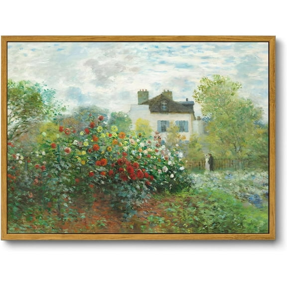 Hieng Framed Canvas Wall Art,Vintage Decor,Landscape Nature Country Wildflower Paintings Farmhouse Pictures Modern Artwork Rustic Fall Flower Prints Cottagecore Office Living Room Bedroom Bathroom