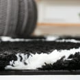 thumbnail image 4 of SAFAVIEH Tahoe Gerald Geometric Shag Area Rug, Black/White, 6'7" x 8'7", 4 of 8