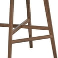 thumbnail image 6 of 3 Pieces Bar Table Set, Modern Wooden Top Round Counter Height Pub Table with 2 Soft Upholstered Bar Stools, Pub Dining Set of 3 for Kitchen, Restaurant, Cocktail Bar, Walnut, 6 of 9