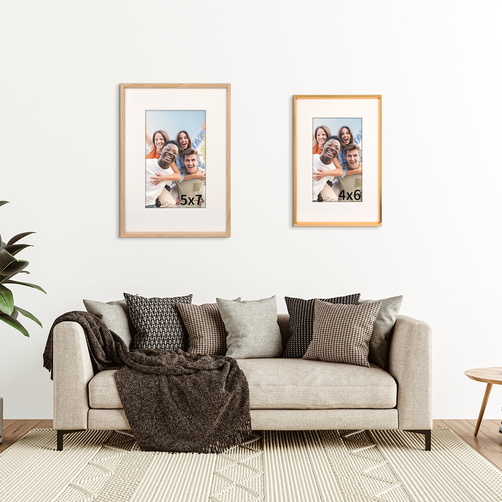 Unique Bargains Aluminum Picture Frame for Wall Decor Silver 4x6