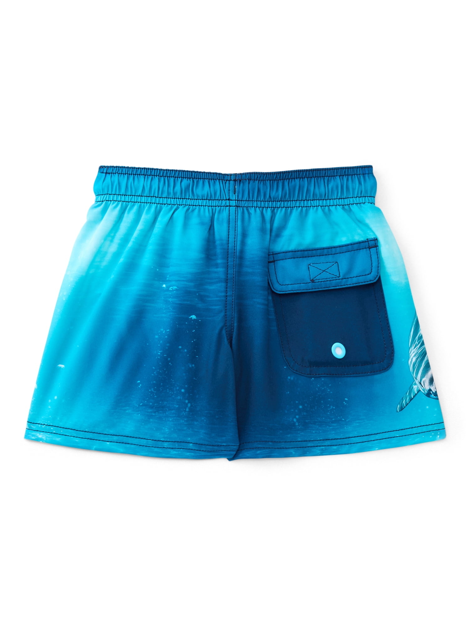 Wonder Nation Boys Quick Dry Stretch Swim Trunks with UPF50, Sizes 4-18 & Husky