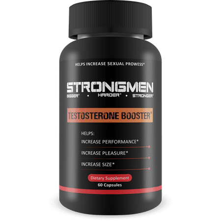 Strongmen Testosterone Booster for Men - Increase Performance, Pleasure, and Size - Improve Energy, Endurance, and Weight Loss - 60 Capsules