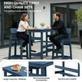 thumbnail image 5 of LOYALICE 2PC Tall Adirondack Chair, HDPE Patio Outdoor Bar Height Barstools Chair, Dark Blue, 5 of 8