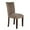 Multicolor, variant on Benjara Fabric Upholstered Wooden Parson Dining Chair with Splayed Back, Light Gray and Brown-Color:Multicolor