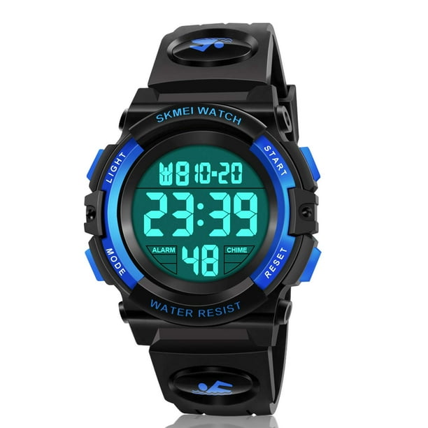 Dodosky Boy Toys Edad 5-12, LED 50M Relojes deportivos digitales impermeables para niños Regalos de cumpleaños Regalos para niños de 5-12 años - Azul