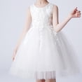 thumbnail image 4 of IROINNID Toddler Girl Birthday Party Dress Tutu Sleeveless Mesh Toddler Girl Dress 8T, 4 of 5