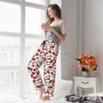 thumbnail image 4 of Uemuo Red Food Pattern Women's Wide Leg Palazzo Lounge Pants with Pockets Light Weight Loose Comfy Casual Pajama Pants-Small, 4 of 9