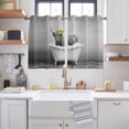 thumbnail image 2 of Funny Yak Kitchen Curtains Window Panels, Cute Art Vintage Lovely Animals on Bathtub Insulated Window Treatment Curtain, Grommet Curtains for Bedroom/Living Room/Bathroom, 2 Piece 52"Wx45"L, 2 of 8
