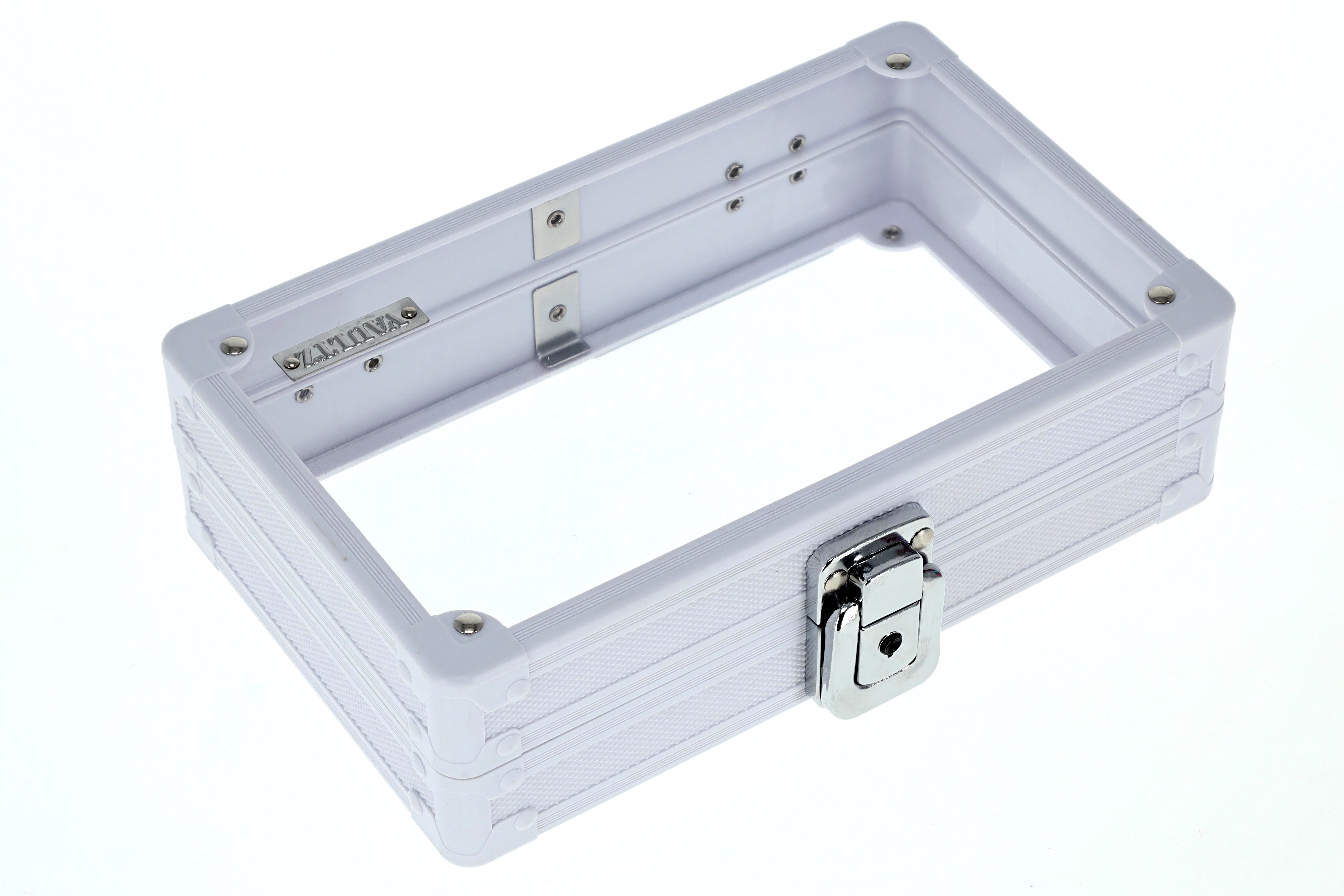 Vaultz Locking Pencil Box Clear Acrylic with Key Lock for Elementary School Supplies, New, VZ06117