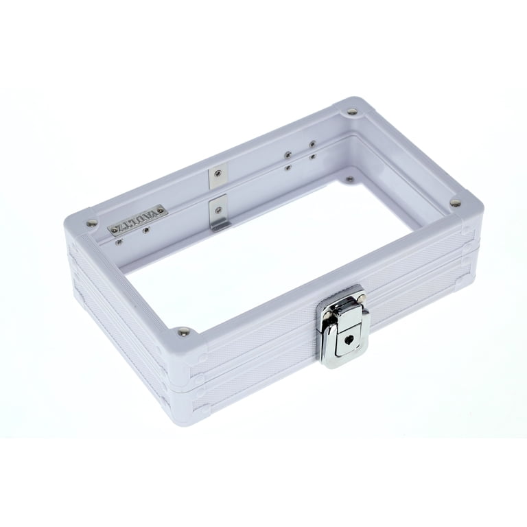 Vaultz Locking Pencil Box Clear Acrylic with Key Lock for