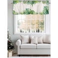 thumbnail image 5 of Tropical Palm Leaf Curtain Valances for Windows, Summer Rustic Botanical Leaves Kitchen Valance Window Treatment, Light Filtering Block Curtains for Bathroom/Bedroom/Living Room 60'' x 18'', 5 of 9