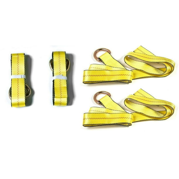 4x 8' Lasso Strap Wrecker Car Hauler Truck Tow Dolly Tire Wheel Tie