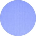 thumbnail image 1 of Ahgly Company Machine Washable Indoor Round Abstract Blue Contemporary Area Rugs, 3' Round, 1 of 4