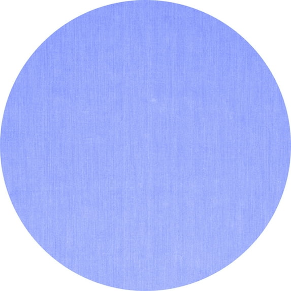 Ahgly Company Machine Washable Indoor Round Abstract Blue Contemporary Area Rugs, 7' Round