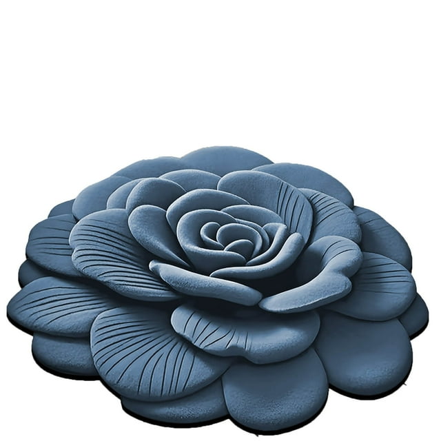 Elegant Floral Area Rug High End Diatomaceous Earth Material Quick Drying Water Absorbing Easy Clean Decorative Rug for Bedroom Bathroom Living Room