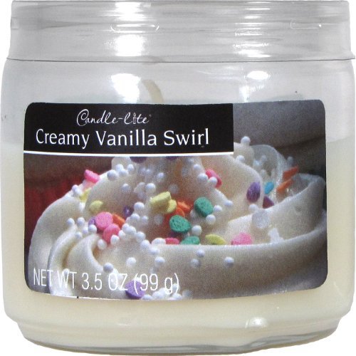 Candlelite Essentials 31/2Ounce Creamy Vanilla Swirl Jar Candle
