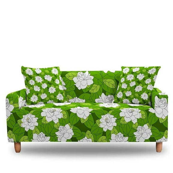 1/2/3/4 Seater Slipcover For Living Room Beautiful Gardenia Stretch Sofa Cover Washable Elastic All-cover Couch Covers
