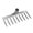 9 teeth, variant on Heavy Duty Steel Garden Rakes without Handle with 11/9 Tines Manganese Steel Rakes for clearings & Aerating Mossy Lawns