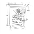 thumbnail image 2 of Armoire à Vin en Bois Blanc et Naturel, 2 of 14
