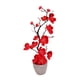 thumbnail image 4 of Flor artificial en maceta, planta artificial versátil, bonsái artificial con maceta Rojo, 4 of 9