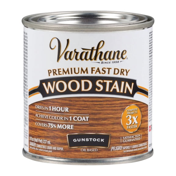 Gunstock, Varathane Premium Fast Dry Wood Stain-262026, 8 fl oz