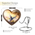 thumbnail image 2 of Small Dove Flying Clsoe To Flowers Urns For Human Ashes - Urn For Human Ashes Adult Men & Women - Urns For Human Ashes Adult - Adult Heart Shaped Cremation Urns - Burial Urns For Ashes ( 3inch, 1pcs), 2 of 5