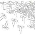 thumbnail image 1 of Dijes de lazo de aleación con diamantes de imitación, colgantes de lazo plateados y dorados, colgantes de circonita cúbica transparente para aretes, pulseras y collares., 1 of 9