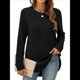 thumbnail image 1 of Suéteres de Moda para Mujer, Tops de Larga, Ropa de Otoño, Camisetas y Blusas de Moda. Negro L, 1 of 6