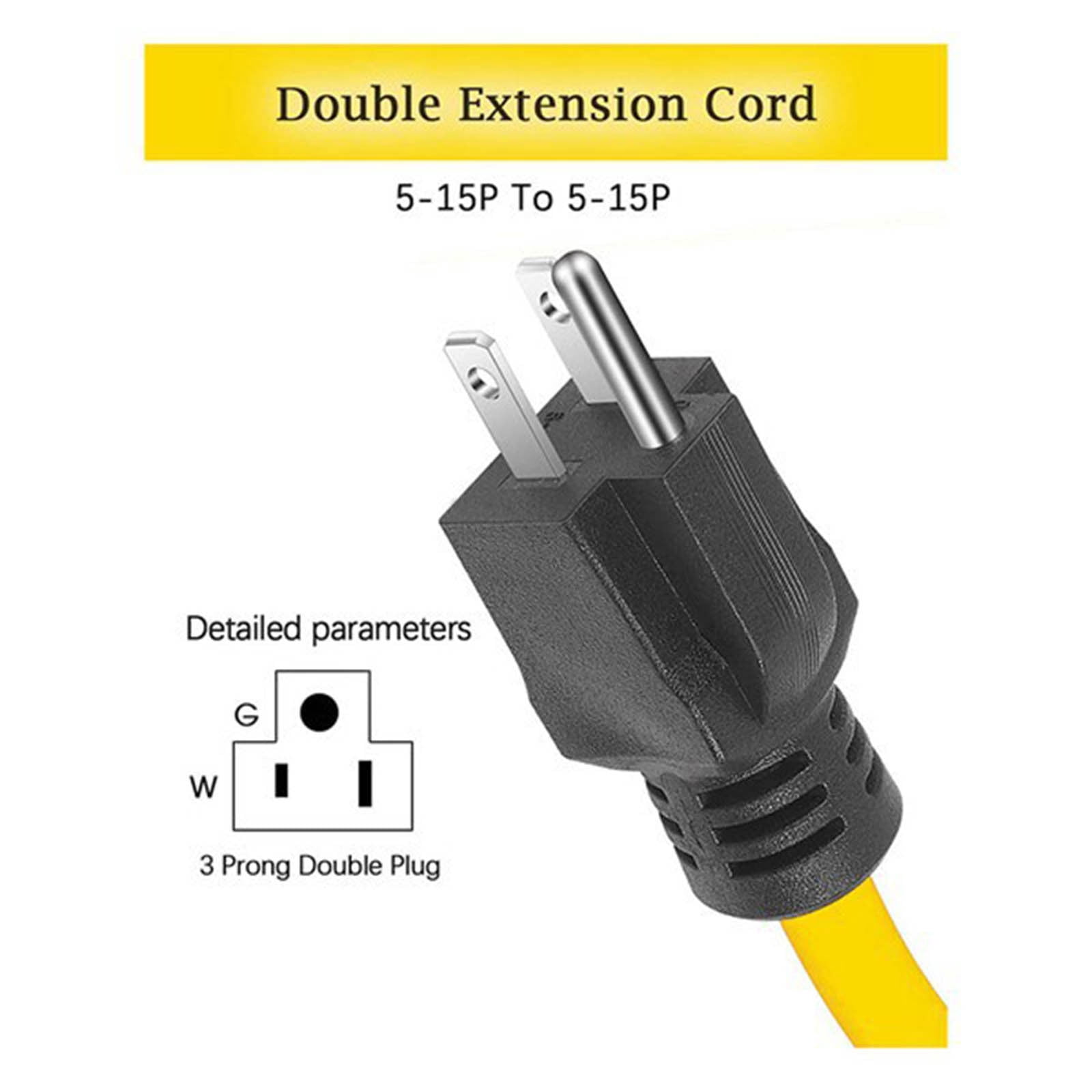 WXLCISI RV Power Conversion Cable For Transfer Switcher 12AWG 125V (2.16inch) (Yellow)