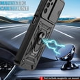 thumbnail image 6 of Galaxy A13 5G Case / A04S Case, Samsung Galaxy A13 5G Case with HD Screen Protector, Heavy Duty Shockproof Phone Cover with Magnetic Kickstand Ring for Galaxy A13 5G, Black, 6 of 8