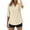 Beige, variant on 3/4 Length Sleeve Tops Womens Spring Summer V Neck Collared Loose Fit Shirts Casual Solid Color Basic Tees Fashion Blouses Black XXL