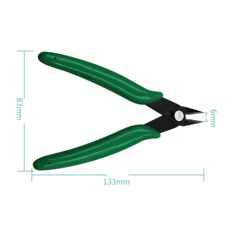 Small Wire Cutters Micro Cutter Pliers 21-Degree Angled Jaw Flush Cut
