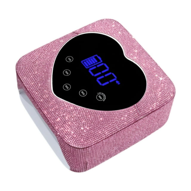 HILABEE Coussin Repose-Bras pour Ongles avec Lampe à Ongles LED pour Ongles Maison Ongles rose Rouge