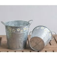 thumbnail image 4 of Exquisite Flower Pot Vintage Daisy Embossed Garden Metal Tin Bucket Planter Pots with Handle Retro Home Decoration -, 4 of 6
