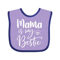 Inktastic Mama is My Bestie Boys or Girls Baby Bib