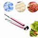 thumbnail image 1 of Pinzas de cocina de acero inoxidable de 23 cm con agarre antideslizante para barbacoa, verduras, pan, ensaladas y repostería, color rosa, 1 of 5