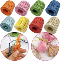 Walbest 1 Roll 656-Feet Raffia Yarn Eco-friendly Paper Rope, Decorative Wrapping Gift Raffia Packaging Paper Yarn, Paper Twine Wrapping Ribbon for Christmas DIY Craft Baking Packing