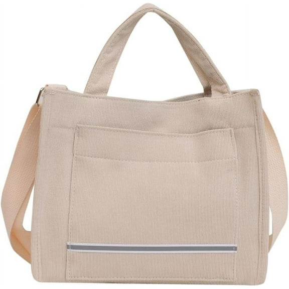 Kukuzhu Tote Bag Women Stylish Satchel Bags Corduroy Fahion Hobo Bag Small Handbag
