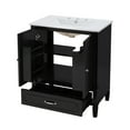 thumbnail image 5 of Bathroom Vanity Cabinet with Sink Combo, 30" Freestanding Single Sink Bathroom Vanity, Retro Style Bathroom Cabinet With 1 Drawer & 2 Soft Close Doors For Small Spaces, 5 of 9