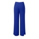 thumbnail image 5 of Pantalones acampanados de gasa de cintura alta para mujer: parte trasera elástica, cremallera lateral, tejido fluido, para bodas y cócteles, 5 of 6