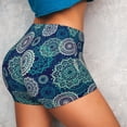thumbnail image 4 of Fotbe Bohemian Mandala Seamless Shorts, Womens Workout Shorts High Waist Stretch Booty Short for Gym/Yoga/Running/Biking-Small, 4 of 9