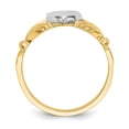 thumbnail image 2 of Diamond2Deal 14K Men's Two-tone Gold Claddagh Ring Size 9, 2 of 7