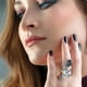 thumbnail image 3 of Anillos para mujer, regalos para mujer, adornos vintage de plata para la mano, anillo abierto con forma de hoja, joyería para mujer., 3 of 5