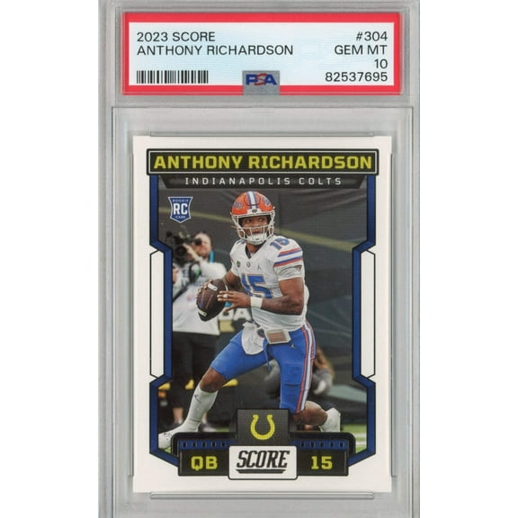 Graded 2023 Panini Score Anthony Richardson #304 Rookie RC Football Card PSA 10 Gem Mint