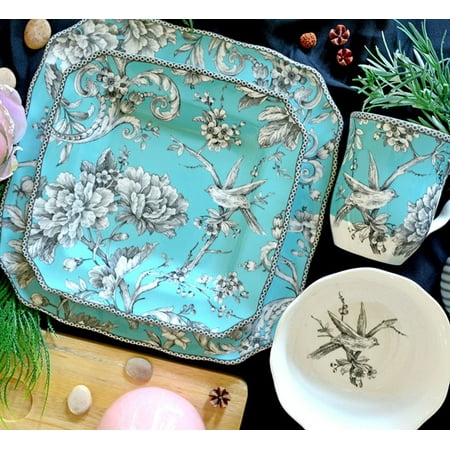 UPC 727870129791 product image for 222 Fifth Adelaide Porcelain Dinnerware Set  16-Piece  Turquoise | upcitemdb.com